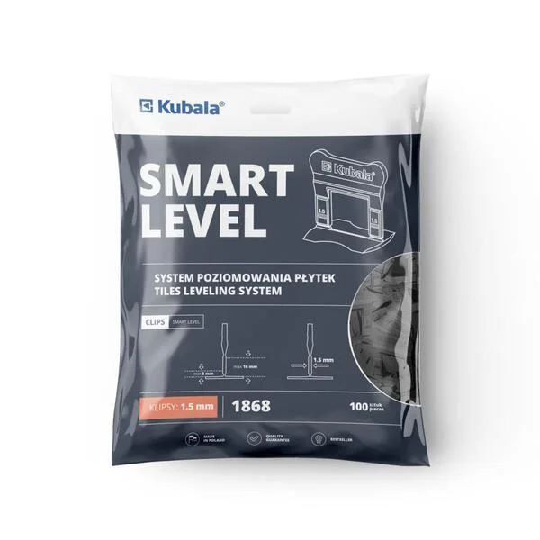 Кліпси (основи) для СВП Kubala Smart Level 1,5 мм, 100 шт, PP (1868)