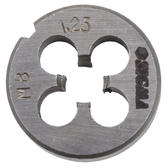Набір плашок Sigma 8 предметів (М3–М12) для нарізання різьби (1640041)