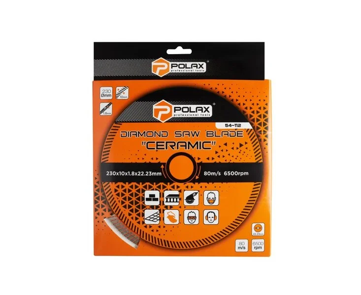 Диск алмазний відрізний Ceramic Polax 230 мм (54-112)