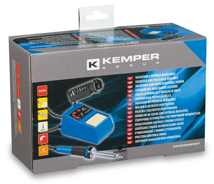 Паяльна станція Kemper 40 Вт, з регулюванням температури 120–400°С, підставка (1600)