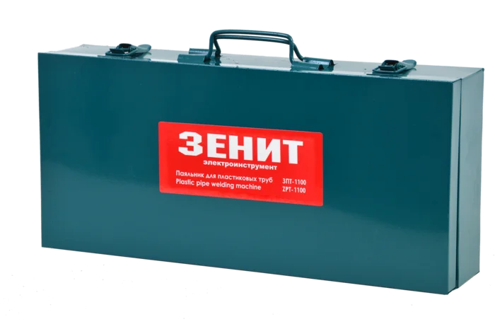 Паяльник для поліпропіленових труб Зеніт Профі ЗПТ-2000, 2000 Вт, 50–300 °C, 6 насадок Ø20–63 мм, ножиці + рулетка, металевий кейс (850532)