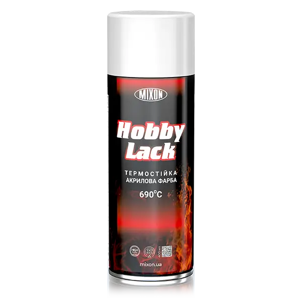 Аерозольна термостійка фарба Mixon Hobby Lack HL940 Біла 400 мл