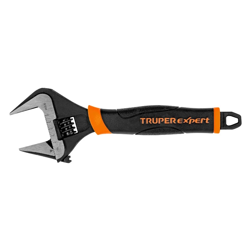 Ключ розвідний Truper Expert PET-8XA 200 мм (8") широка паща Comfort Grip