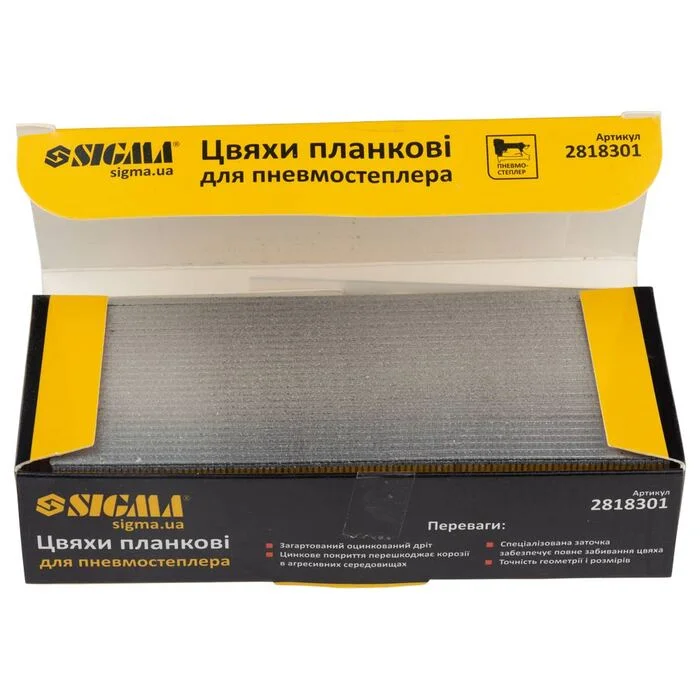 Цвяхи планкові для пневмостеплера Sigma 30 мм 1.25×1 мм (5000 шт., 2818301)