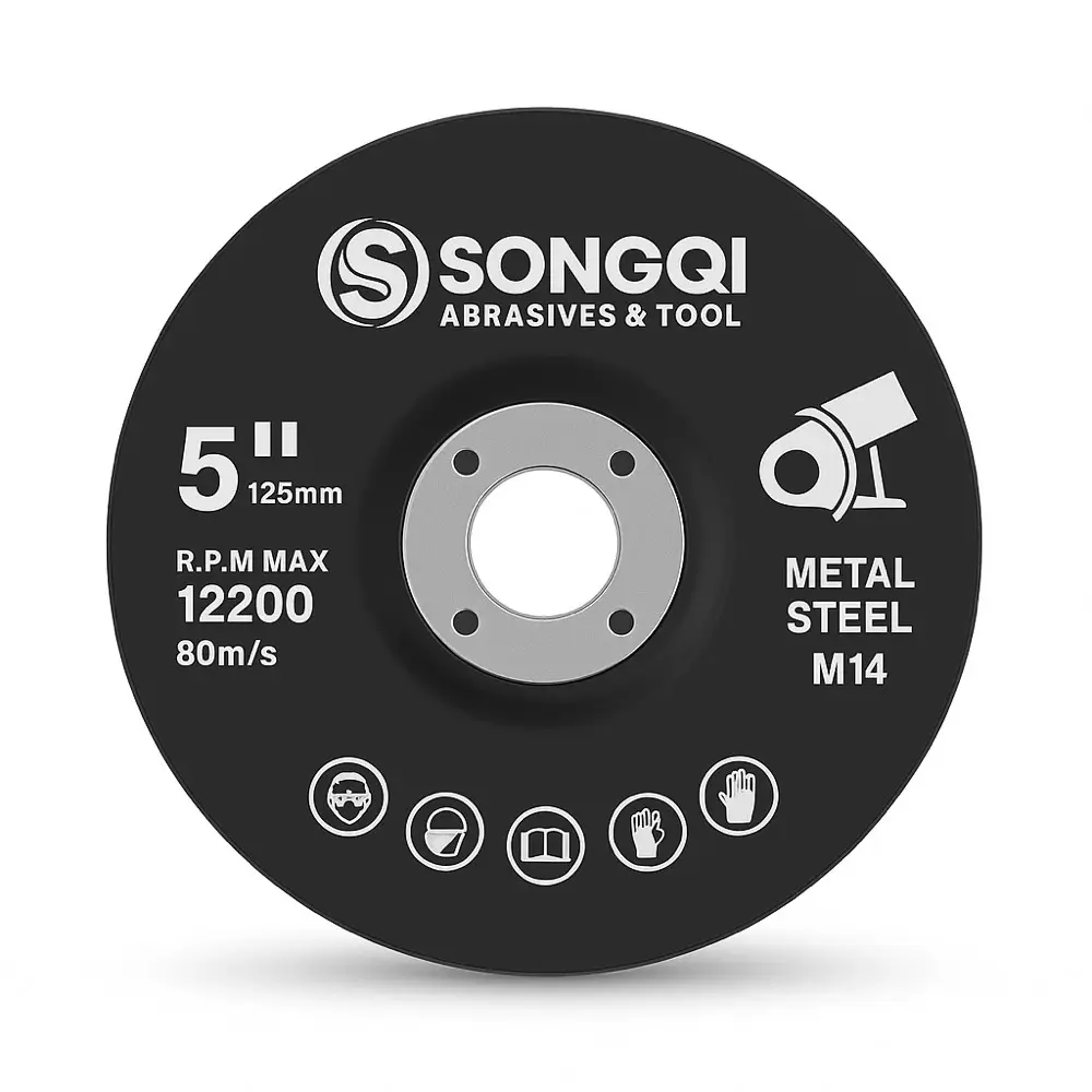 Опорна тарілка SONGQI 125 мм M14 з ребрами охолодження для фібрових кругів