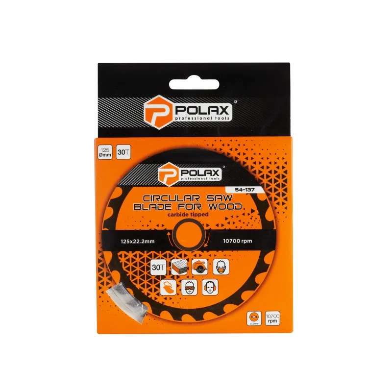 Пиляльний диск Polax по дереву з твердосплавними напайками 125x22.2/20, 30Т (54-137)