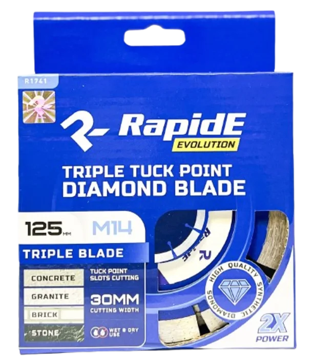 Диск алмазний RapidE TRIPLE TUCK POINT 125 мм M14 (для штроб 30 мм) (НФ-00002843)
