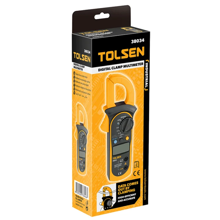 Кліщі струмовимірювальні Tolsen 38034, 28 мм, 600 В, 400 А, розрядність 1999