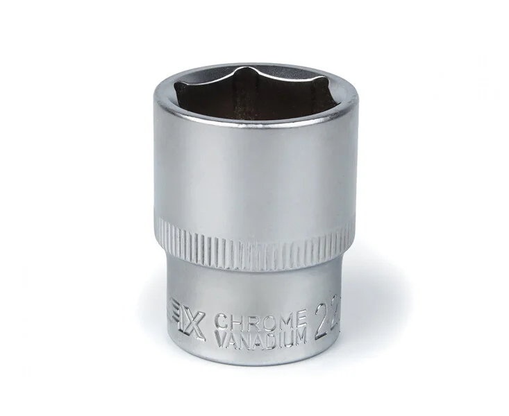 Головка торцева Polax автомобільна шестигранна 22 мм, 1/2", CrV (25-094)