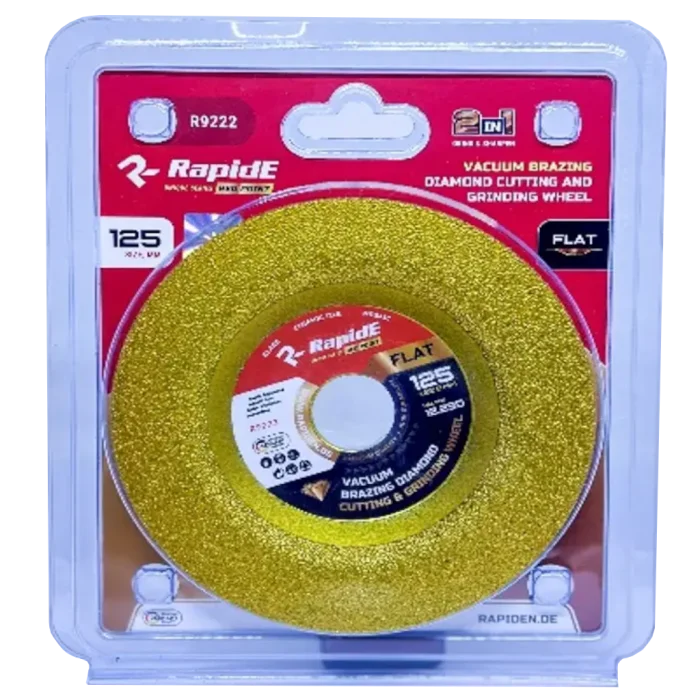 Алмазна шліфувальна чашка RapidE RED POINT VACUUM BRAZED пряма 2в1 125 мм R9222 (НФ-00003955)