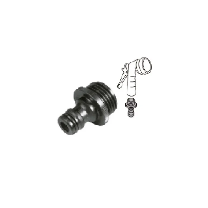 З'єднувач садовий для крана TRUPER CLICK-M 3/4" пластиковий (папа)