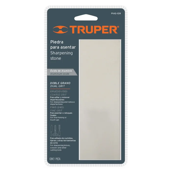 Камінь точильний Truper двосторонній, карбід кремнію, зерно 150/240, 152×50×25 мм (PIAS-109)