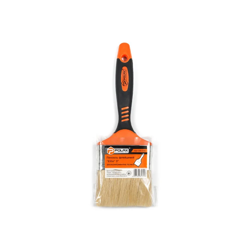 Пензель флейцевий Polax Elite 3" професійний – змішаний ворс для фарбування