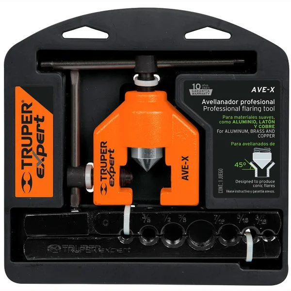Розвальцовка для труб посилена Truper Expert AVE-X, 3/16"–5/8", конус 45° (AVE-X)