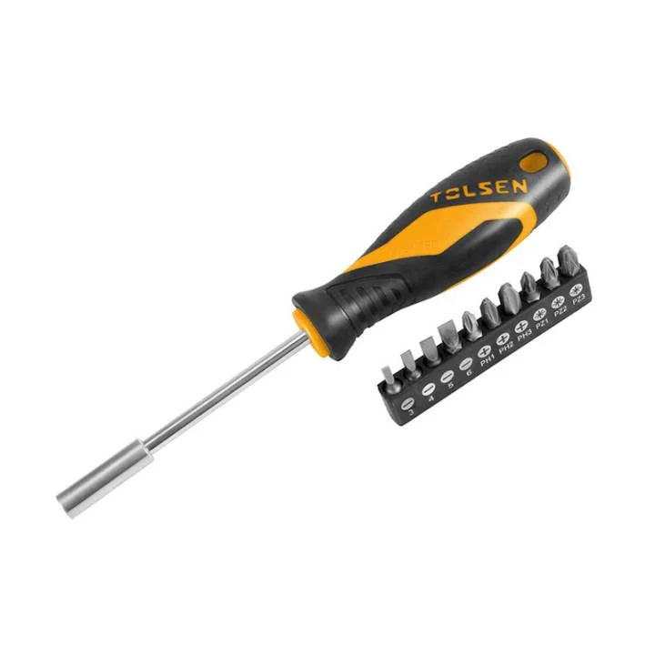 Набір біт Tolsen 11 предметів з викруткою під гайки (nut driver) (20044)