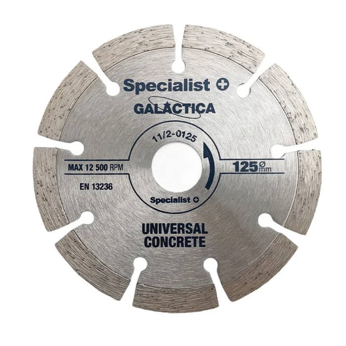 Алмазний диск Specialist+ Galactica 125 x 2 х 22.2 мм сегментований по бетону, цеглі, силікатній цеглі (11/2-0125)