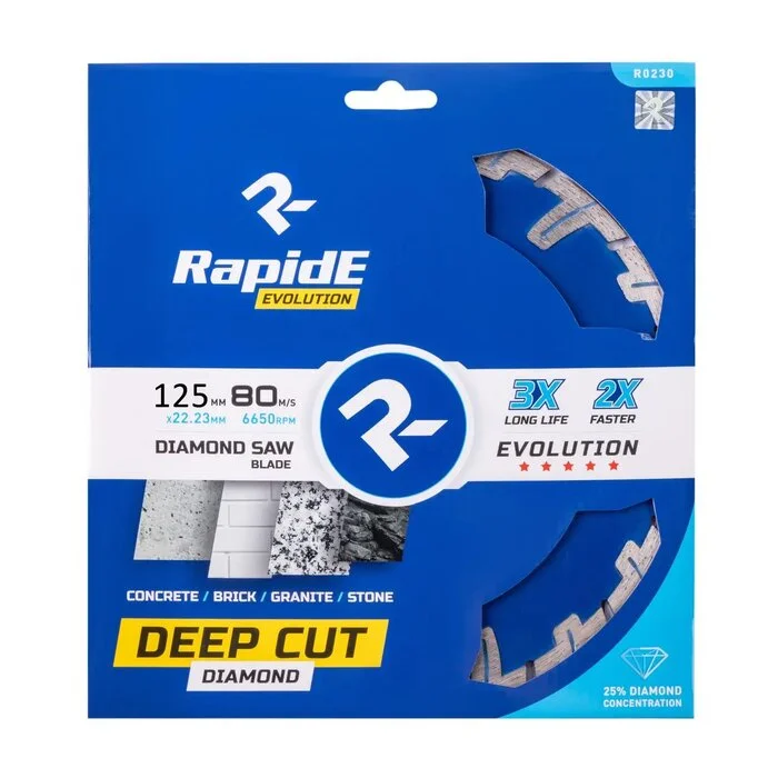 Диск алмазний RapidE DEEP CUT 125 мм (глибокий різ) EVOLUTION (НФ-00001171)