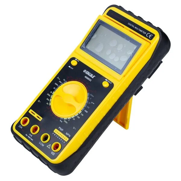 Мультиметр цифровий профі SIGMA 4008551, 200 мВ–1 000 В DC, 200 мВ–750 В AC, тест діодів/транзисторів, батарея 9В