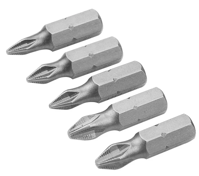 Комплект біт Tolsen S2 PH0-PH1-PH2-PH2-PH3 25 мм, 5 шт (20286)