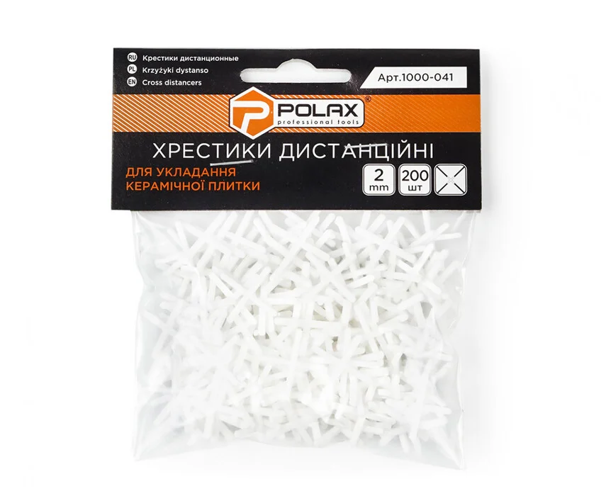 Хрестики для плитки Polax дистанційні 2 мм 200 шт. (1000-041)