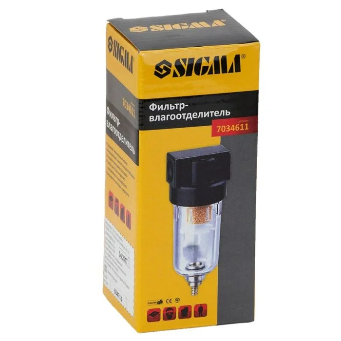 Фільтр-вологовідділювач Sigma 500 л/хв, 1/4" для пневмосистем (7034611)