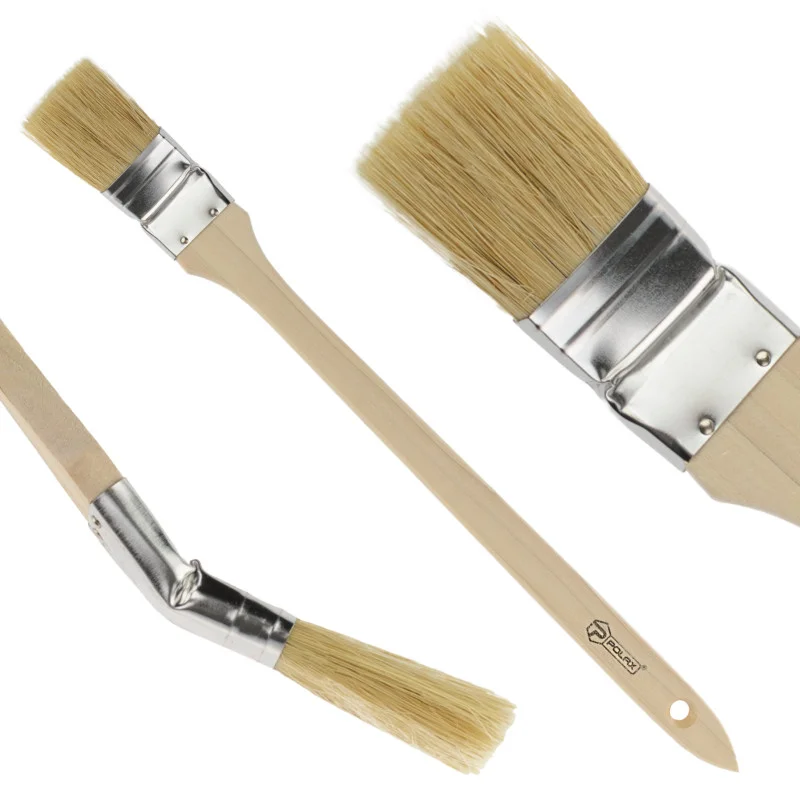 Пензель радіаторний Polax 1,5" (38 мм), тип «Стандарт», змішаний ворс, дерев’яна ручка (13-002)