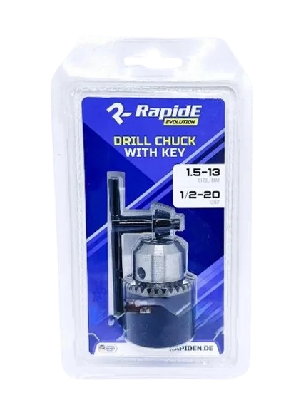 Патрон свердлильний з ключем RapidE 1,5-13 мм 1/2-20UNF DRILL CHUCK WITH KEY (НФ-00000529)