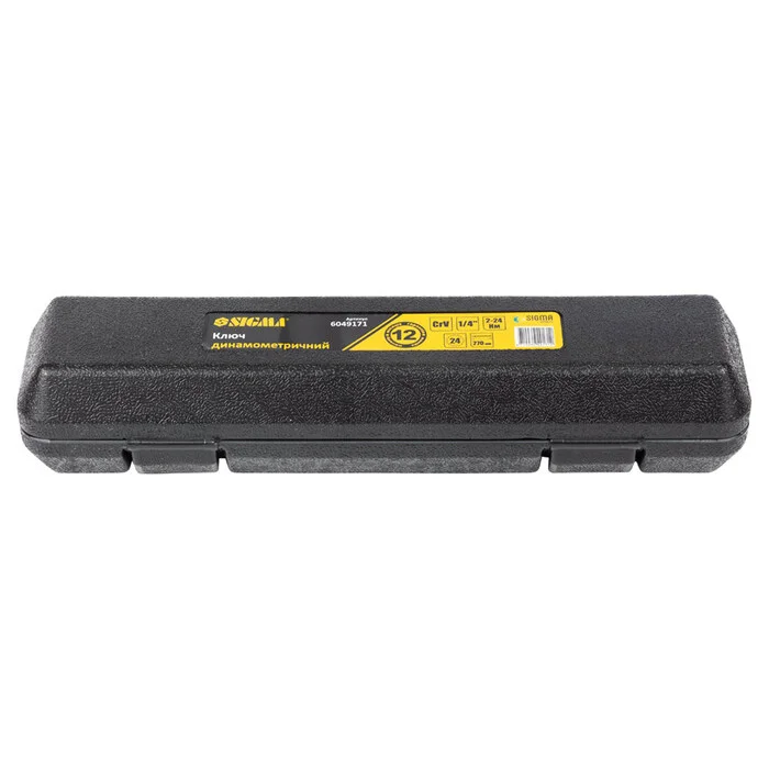 Динамометричний ключ SIGMA 6049171, 1/4", 2-24 Нм