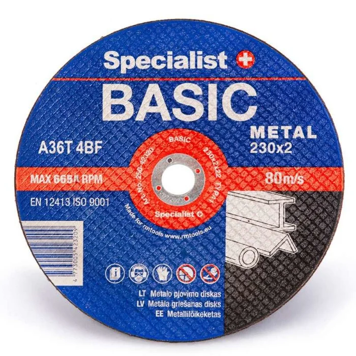 Диск абразивний відрізний по металу Specialist+ BASIC 230x2x22 мм (250-42320)