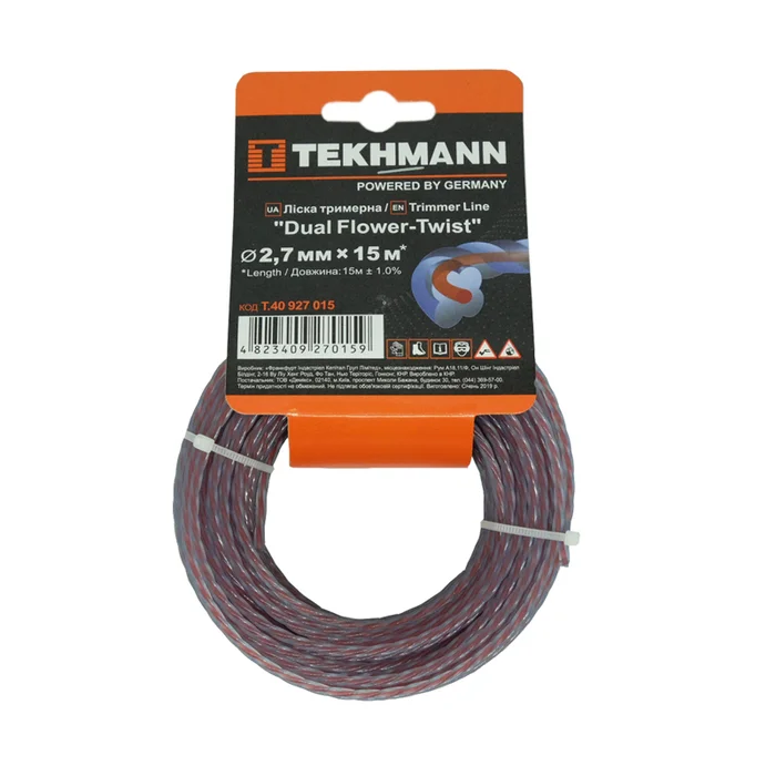 Ліска для тримера Tekhmann DUAL Flower-Twist 2.7 мм х 15 м (T.40927015)