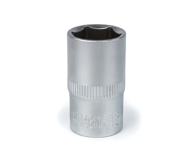 Головка торцева Polax автомобільна шестигранна 16 мм, 1/2", CrV (25-089)