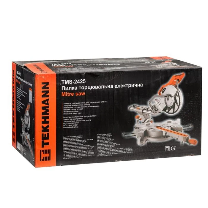 Пила торцювальна Tekhmann TMS-2425 255 мм 2400 Вт