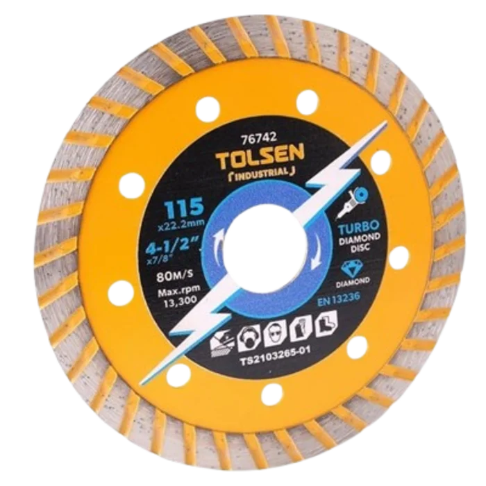 Диск алмазний турбо Tolsen Profi 125x22.2x10 мм (76743)