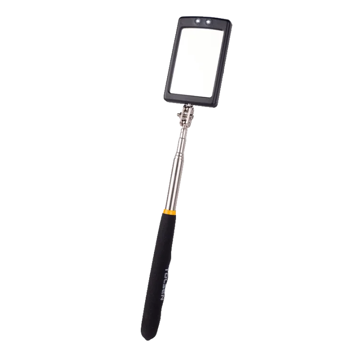 Дзеркало оглядове телескопічне Tolsen 66006 з LED-підсвіткою, 290-876 мм