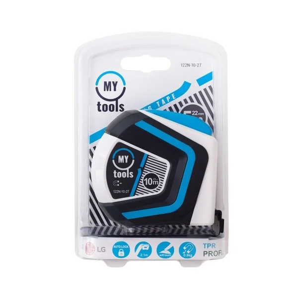 Рулетка вимірювальна MyTools Elegance 10 м х 27 мм (122N-10-27)