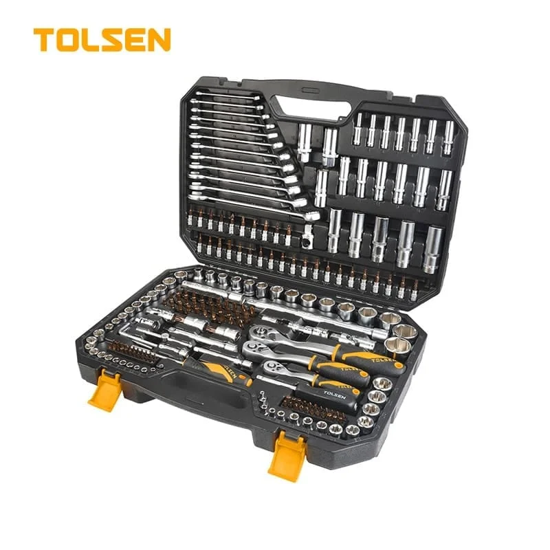 Набір інструментів Tolsen 216 шт. 1/4" + 3/8" + 1/2" CrV + S2 у кейсі (15147)