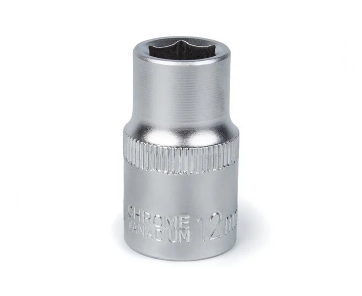 Головка торцева Polax автомобільна шестигранна 12 мм, 1/2", CrV (25-085)