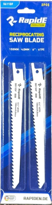 Полотно для сабельних пил RapidE S611DF (бі-метал, 150 мм, крок 4.0 мм) НФ-00001686