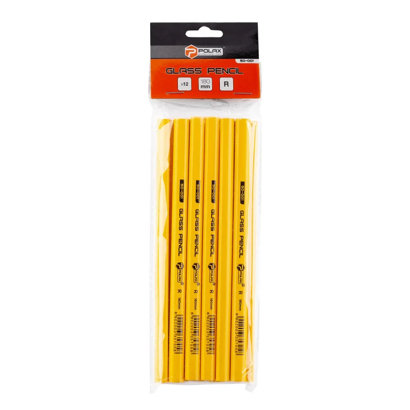 Олівець Polax для скла 180 мм R – червоний грифель для делікатної розмітки