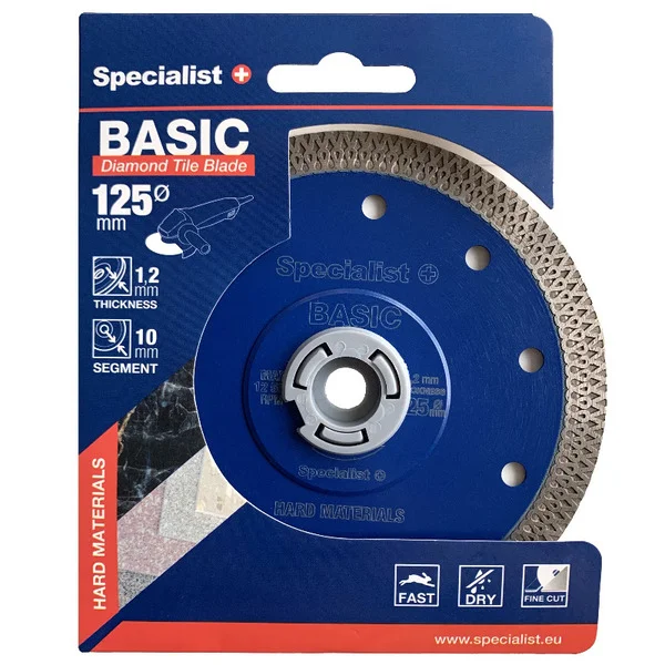 Алмазний диск Specialist+ Britva Basic 125x1.2x22.2 мм для граніту, керамограніту, плитки, мармуру (11/2-4125B)