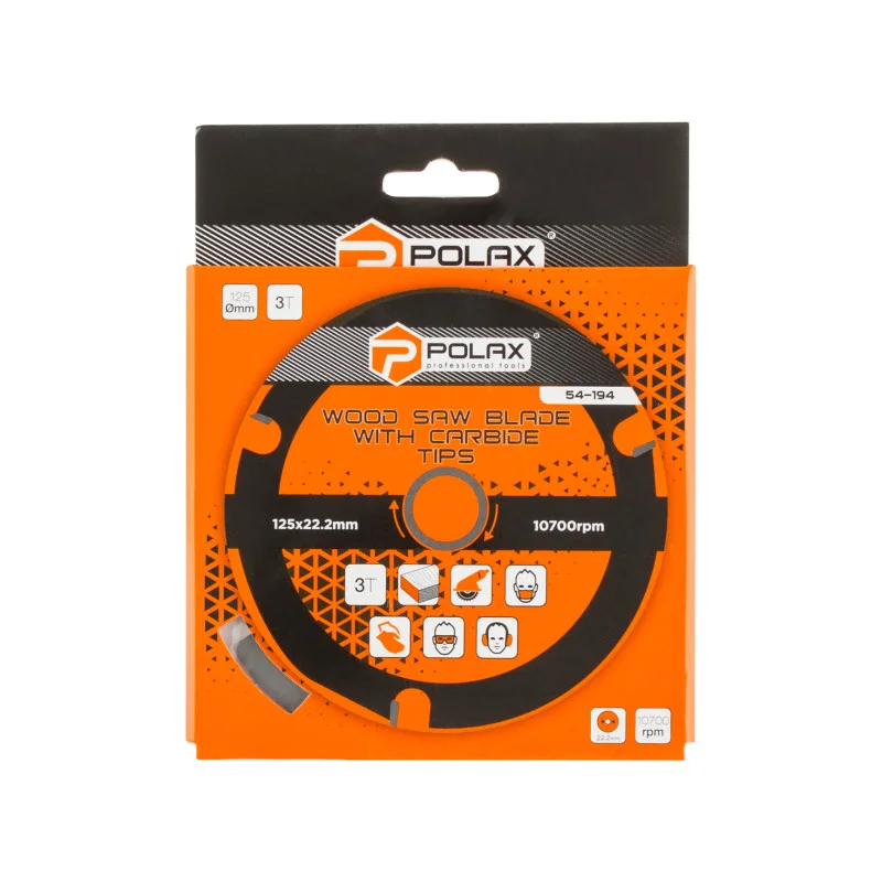Пиляльний диск по дереву Polax 125 х 22.2 х 3Т (54-194)