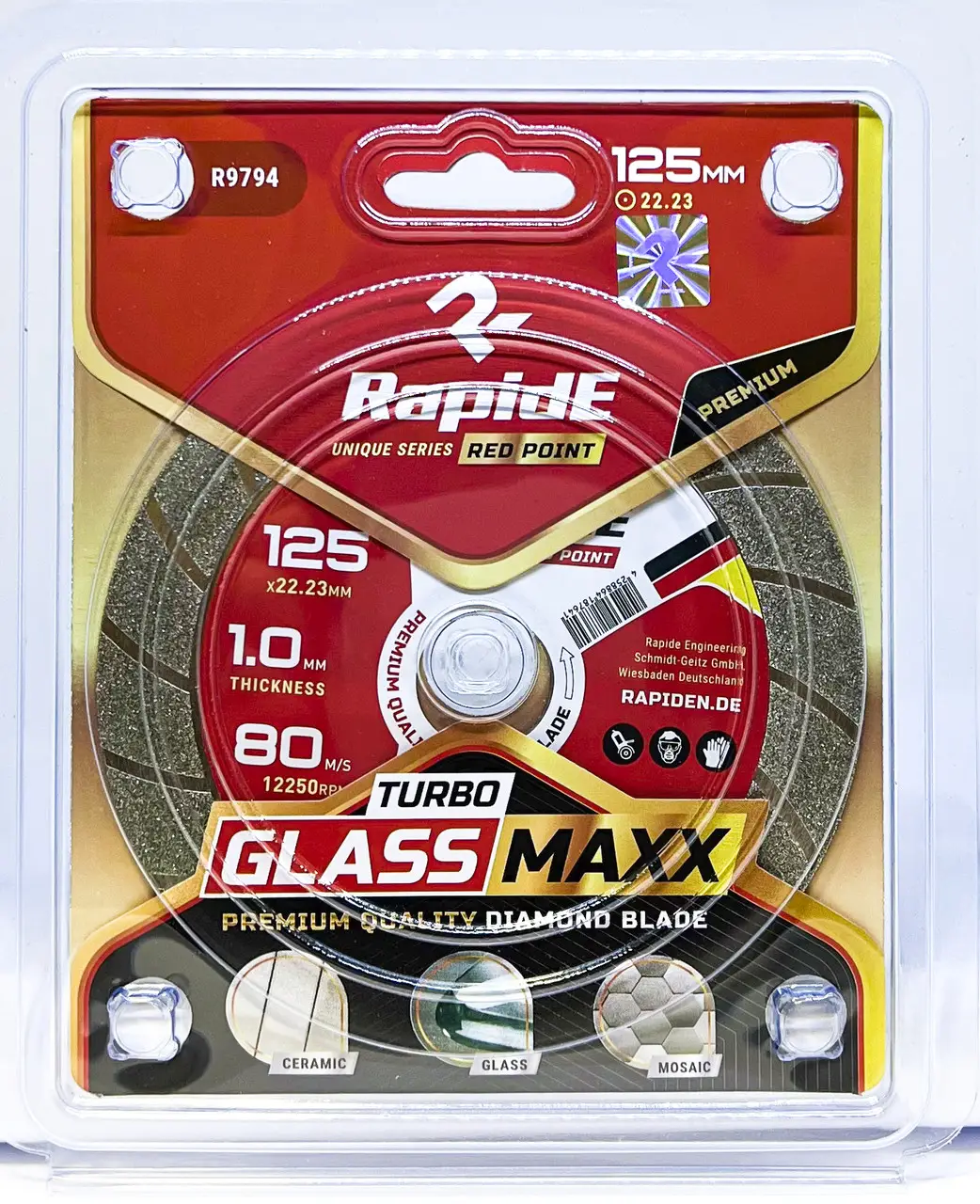 Диск алмазний RapidE TURBO GLASS MAXXX 125 мм (ультратонкий) (R9794 / НФ-00002784)