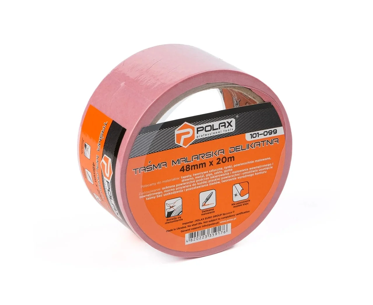 Малярна стрічка Delicate Polax 50 мм х 20 м (101-099)