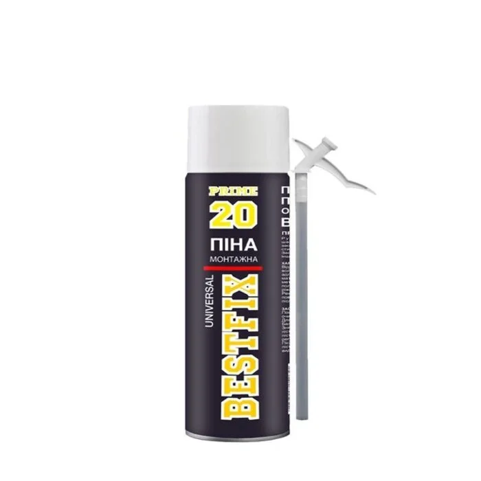 Піна монтажна ручна 300мл (20л) BESTFIX Straw-type (05319)