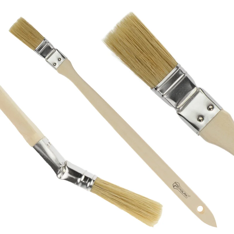 Пензель радіаторний Polax 1" (25 мм), тип «Стандарт», змішаний ворс, дерев’яна ручка (13-001)