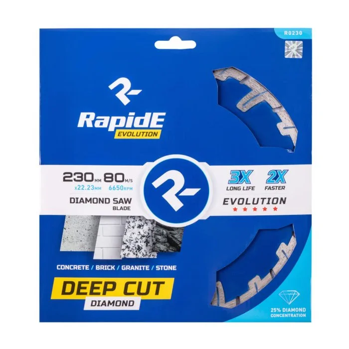 Диск алмазний RapidE DEEP CUT 230 мм (глибокий різ) EVOLUTION (НФ-00000540)