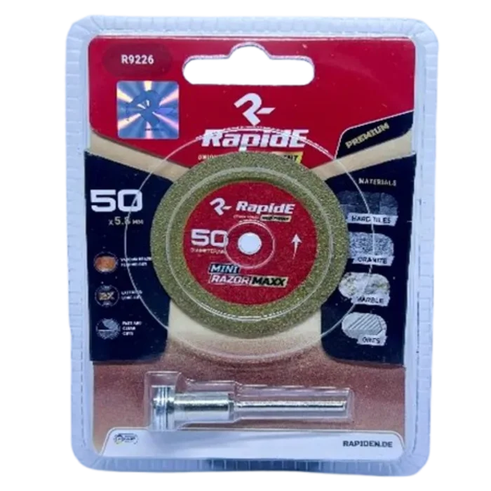 Алмазний диск RapidE RED POINT MINI RAZORMAXX R9225 40 мм Vacuum Brazed для гравера з тримачем (НФ-00003958)