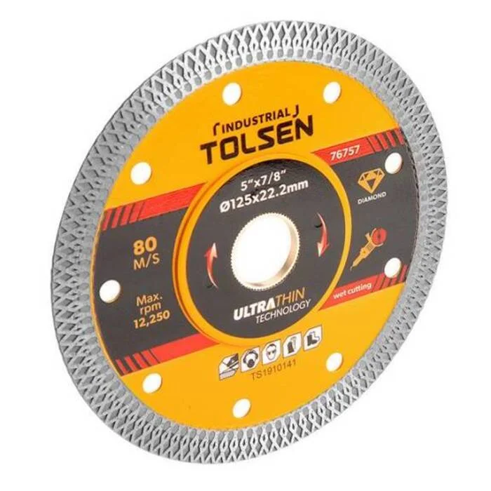 Диск алмазний ультратонкий турбо Tolsen Profi 125x22.2x1.4 мм (76757)