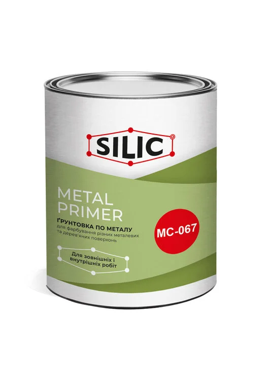 Грунтовка акрилова антикорозійна METAL PRIMER сіра RAL 7040, 1 кг, SILIC