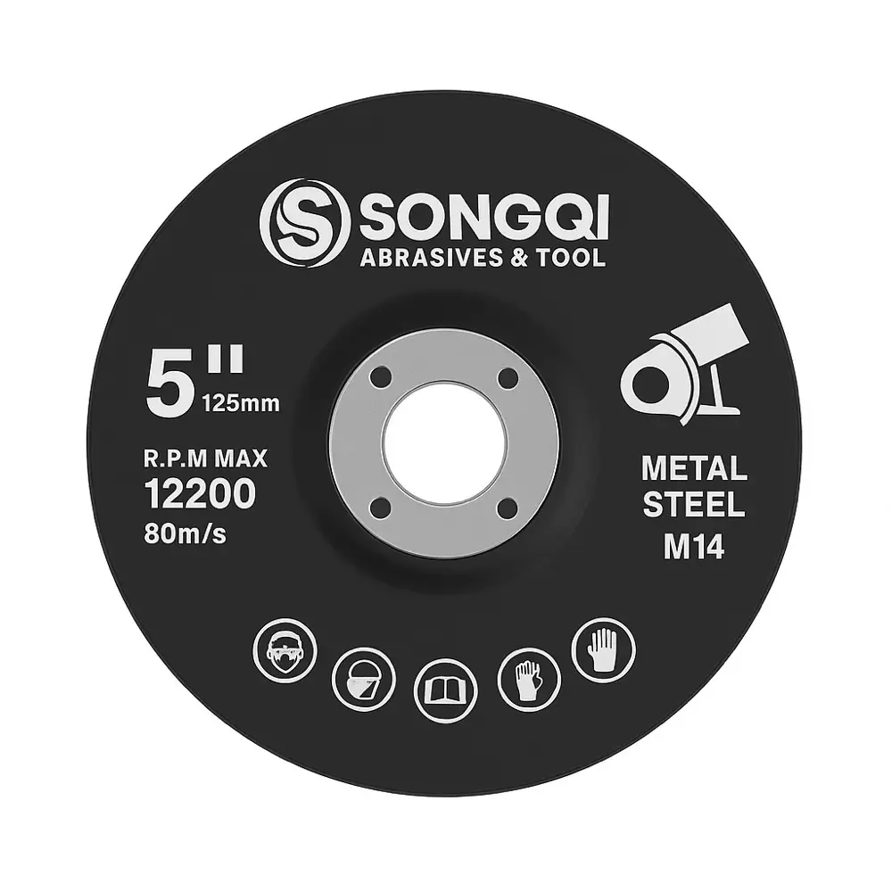 Опорна тарілка SONGQI 125 мм M14 з ребрами охолодження для фібрових кругів